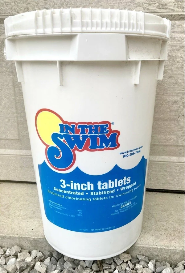50 lbs in The Swim 3x22 Chlorine Wrapped Tablets #1 Chlorinating Pool Tabs inch