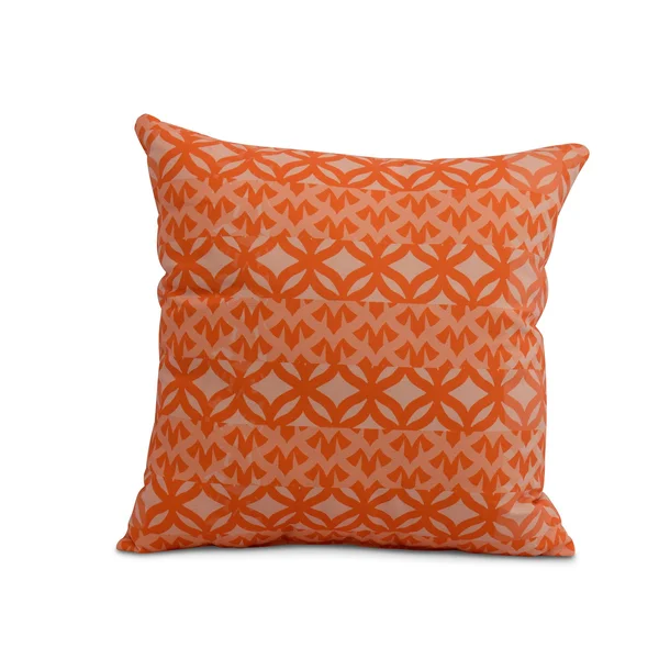 Contemporary Home Living 20x22 Orange Nautical Outdoor Throw Pillow with Greek Simple Design - Down Alternative Filler