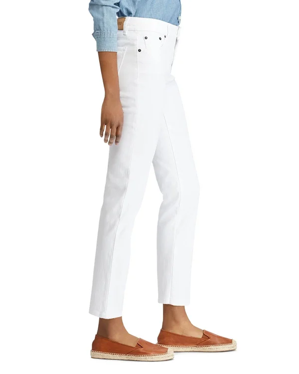 Lauren Ralph Lauren White Slimming Straight Jeans