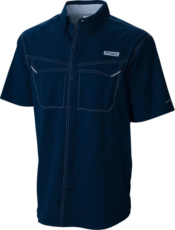 Columbia Men's Low Drag Offshore SS Shirt - Small - Collegiate Navy