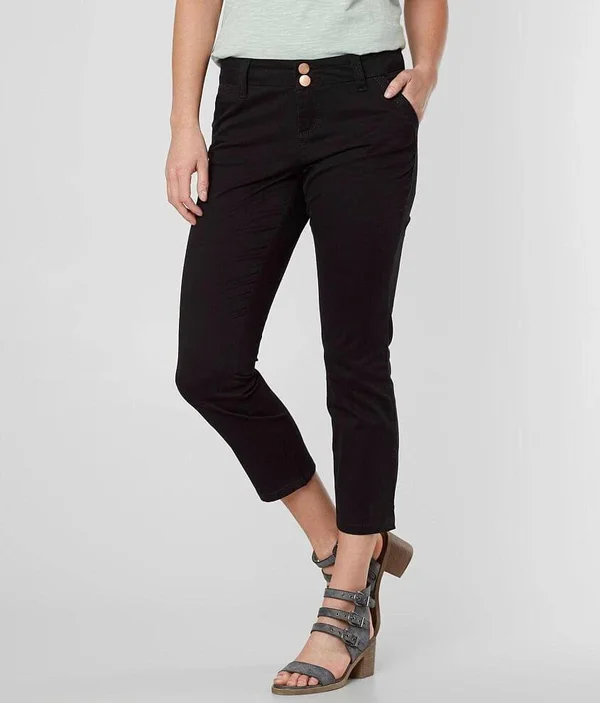 Bke Payton Stretch Cropped Pant - Black 25, Women's