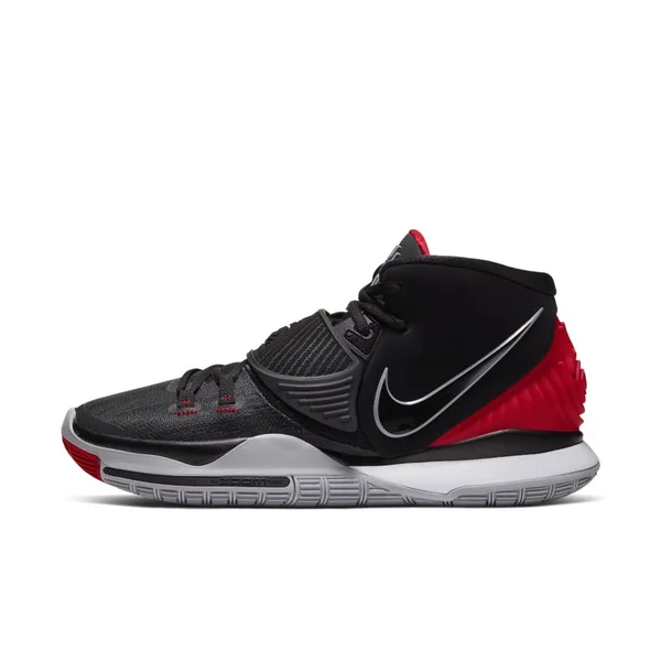 Nike Mens Kyrie Irving Kyrie 6 Basketball Shoes Black/Black/University Red/White Size 7.5
