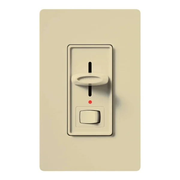 Lutron S-10PNL-IV Skylark 1000W Single-Pole Dimmer with Locator Light, Ivory