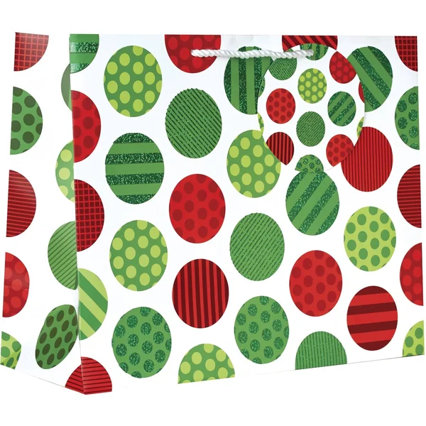 Large Jumbo Matte Christmas Gift Bags with Holographic - Jolly