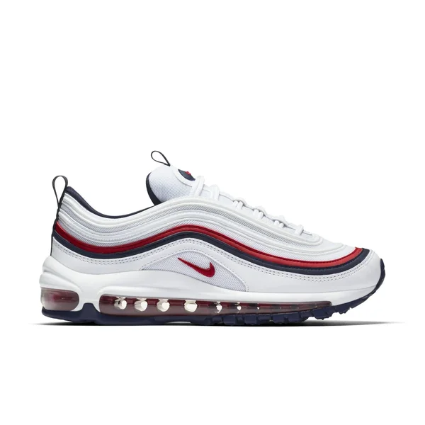 Nike Air Max 97 - Womens Shoes White/Red Crush/Blackened Blue Size 6