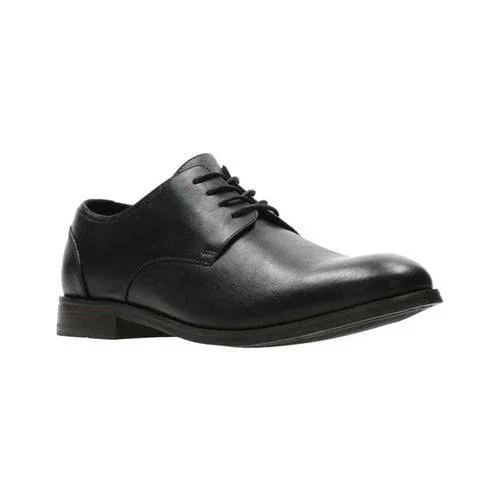 Clarks Men's Flow Plain, Black Leather Size: 10.5 M