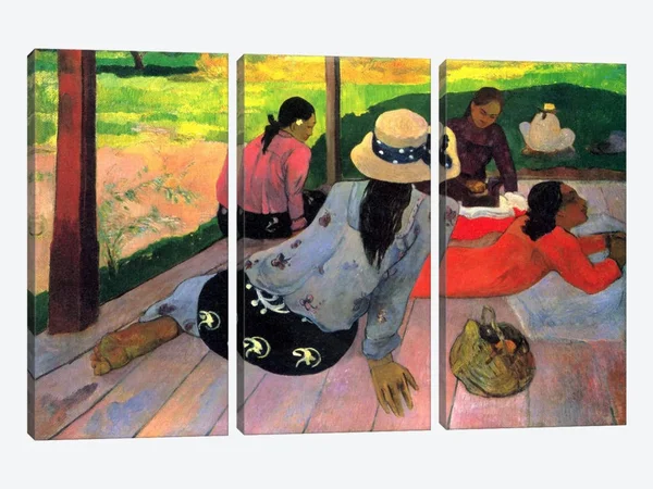 Paul Gauguin Large 3-Piece Canvas Print - The Siesta ( Seasons > Summer art)