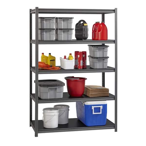 Iron Horse Riveted Shelving 5 Shelf 3200 lb 72H x 48x22W x 24x22D Gray