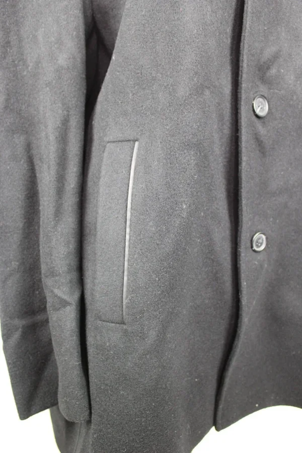 Cole Haan Wool Cashmere Topper Coat - x Large, Black