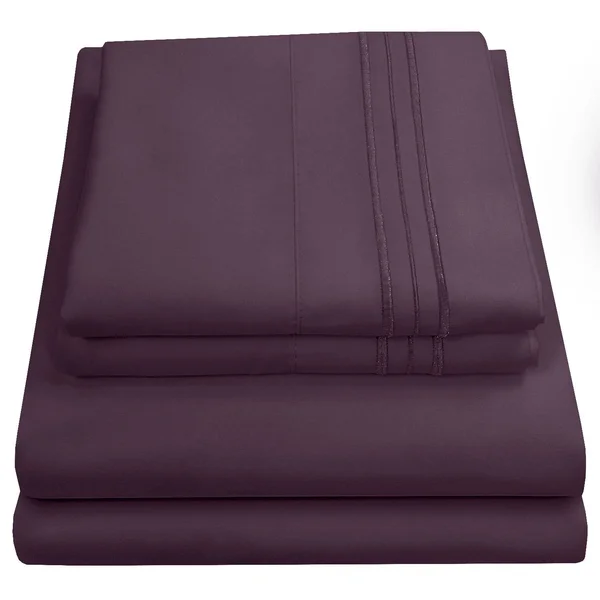 Sweet Home Collection Cal King 4-pc Sheet Set - Purple
