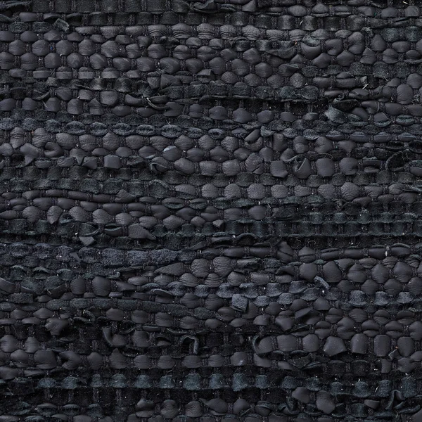 Miranda Haus Hand-Woven Firma Leather Cotton and Jute Area Rug - 8& x 10& - Onyx