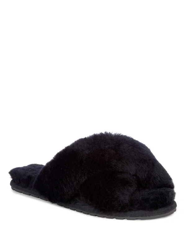 Emu Women's Mayberry Spa Slipper, Size: 5, Black Sheepskin