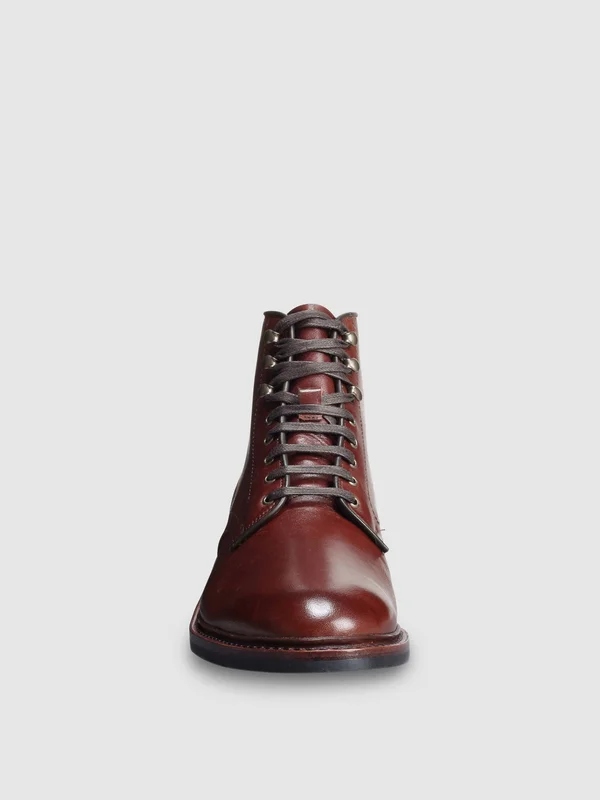 Men's Allen Edmonds Higgins Mill Plain Toe Boot, Size 10.5 EEE - Brown