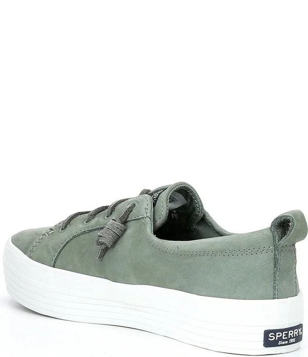 Women's Sperry Crest Vibe Platform Leather Sneaker DustyRose - Size 6M