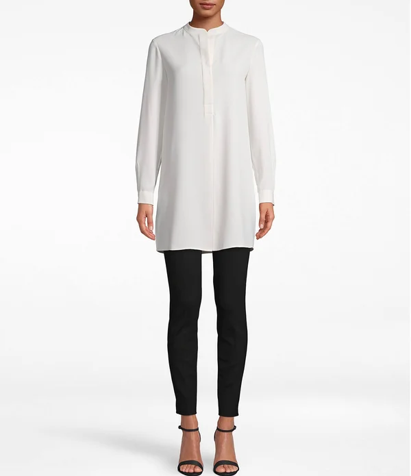 Anne Klein Henley Tunic - White