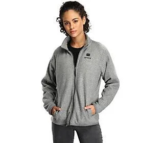 Ororo Women's Heated Fleece Jacket with Battery Pack - Size XX-Large, Gray