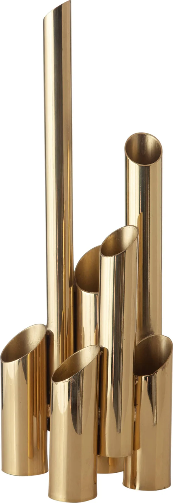 Multi Pipe Vase-Brass-Sm, Global Views 9.92977