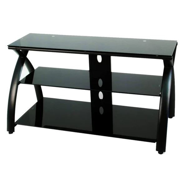 Studio Designs Futura TV Stand - Black, Black Glass