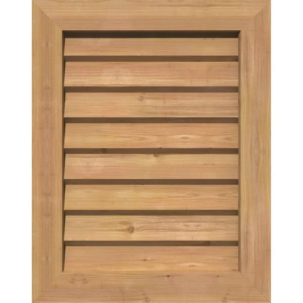 Ekena Millwork GVWVE16X2002SDUWR 16x22W x 20x22H Vertical Gable Vent (21x22W x 25x22H Frame Size): Unfinished - Non-Functional, S