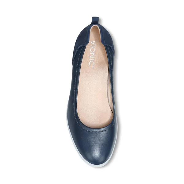 Vionic Jacey Women's Slip-On Wedge Shoe Navy - 5 Medium