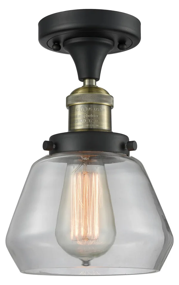 Innovations Lighting 517-1CH-BAB-G172 Fulton-1 Light Semi-Flush Mount