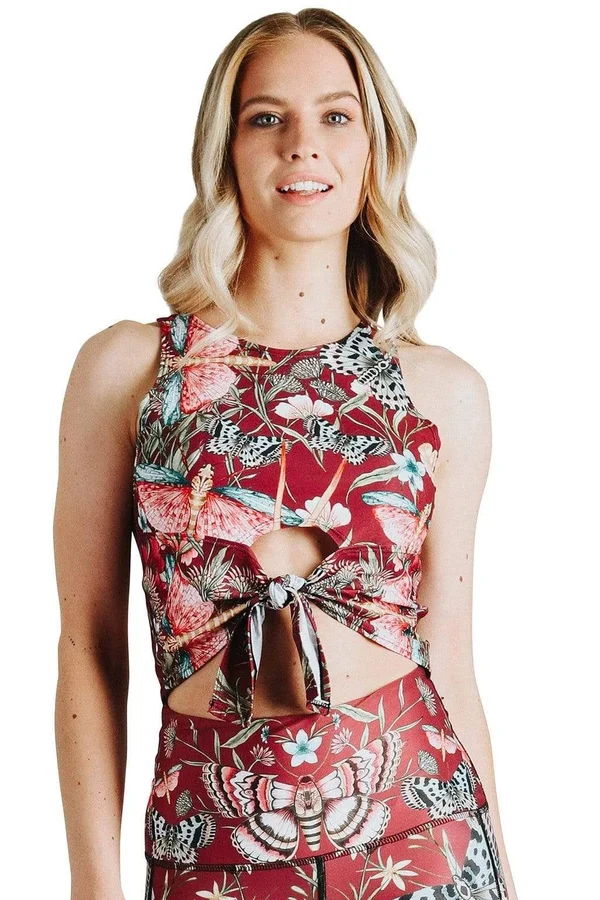 Yoga Democracy Women's Reversible Knot Top in Pretty in Pink Pretty in Pink - Xs - Eco Friendly Activewear by Yoga Democracy