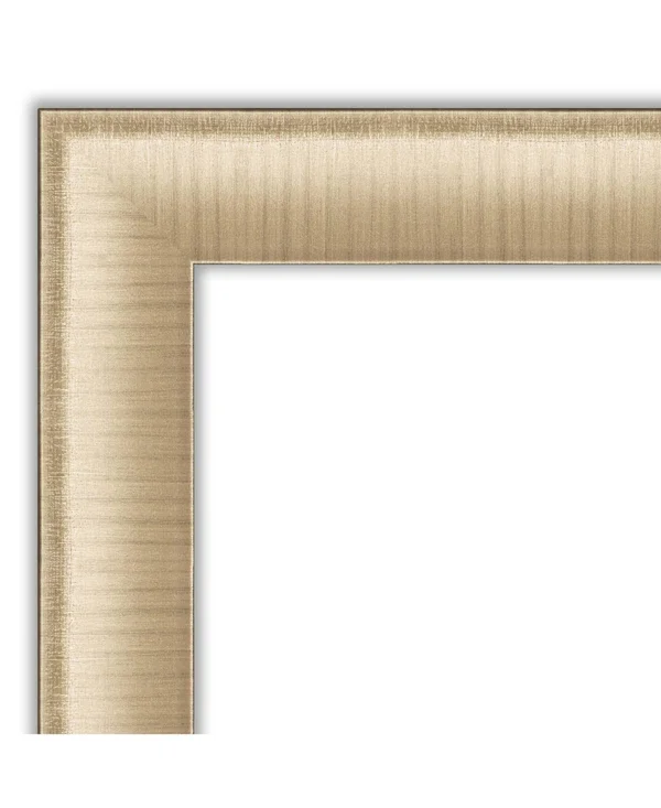 Amanti Art Elegant Brushed Honey 45x22 x 35x22 Framed Bathroom Vanity Mirror in Gold