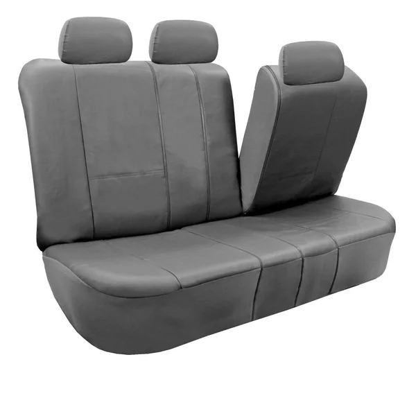 FH Group Gray Faux Leather AIRBAG Compatible and Split Bench Car Seat Covers Full Set