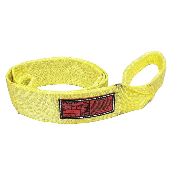 Stren-Flex EEF1-903-15 Web Sling - eyeu0026eye, 15 ft L, 4800 Lb, w 3 in