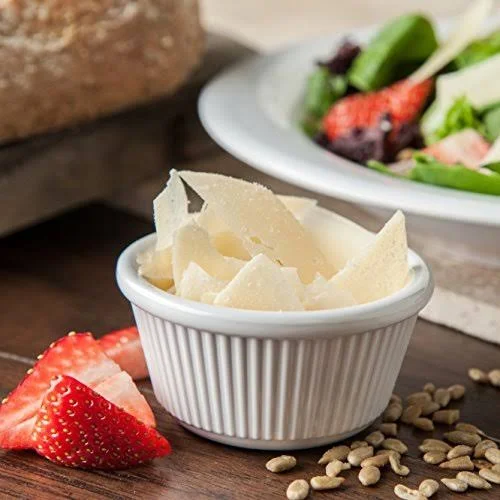 Carlisle S28202 Melamine Fluted Ramekin 3 oz. Capacity White (Case of 48)
