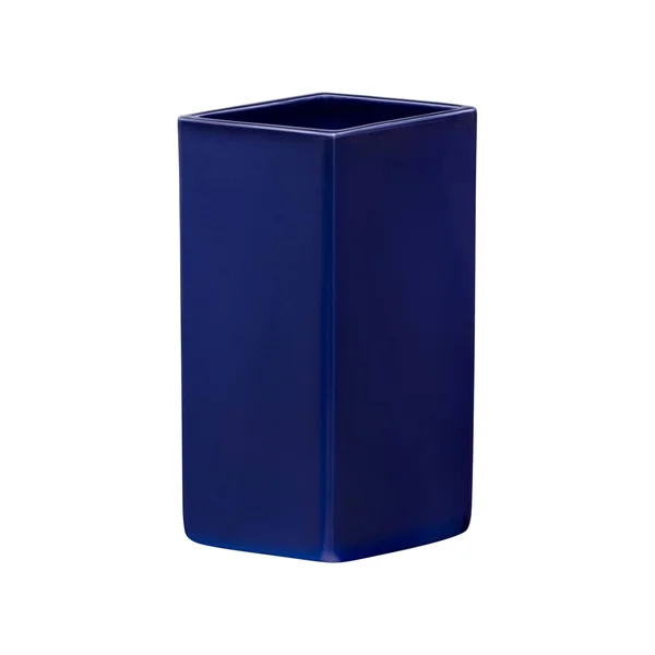 Iittala Ruutu Ceramic Vase 7.25x22 Dark Blue