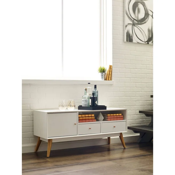Elle Decor Lilou Media CONSOLE, French White