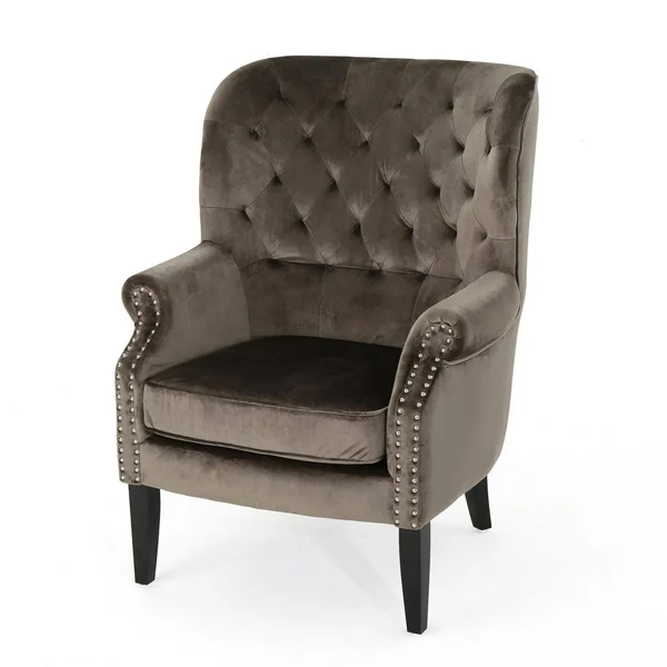 Noble House Mariposa Mid-Century Accent Chair in Gray, ShopLadder