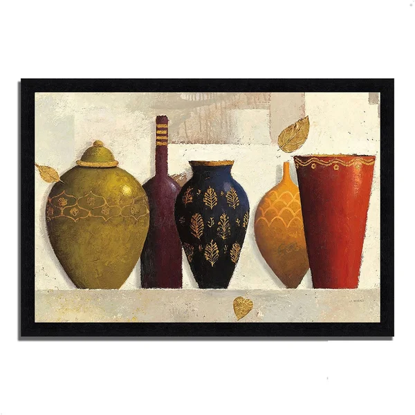 32x22 x 47x22 Jeweled Vessels by James Wiens Framed Painting Print