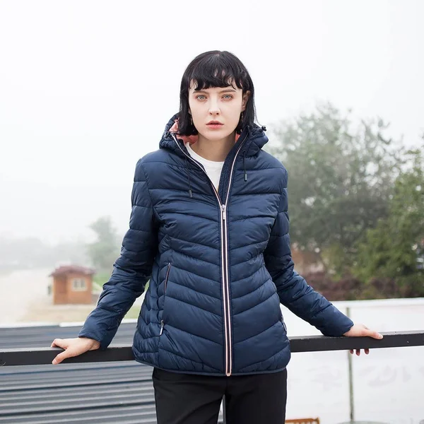 Rokkau0026Rolla Women's Lightweight Hooded Water-Resistant Padded Puffer Jacket Coat