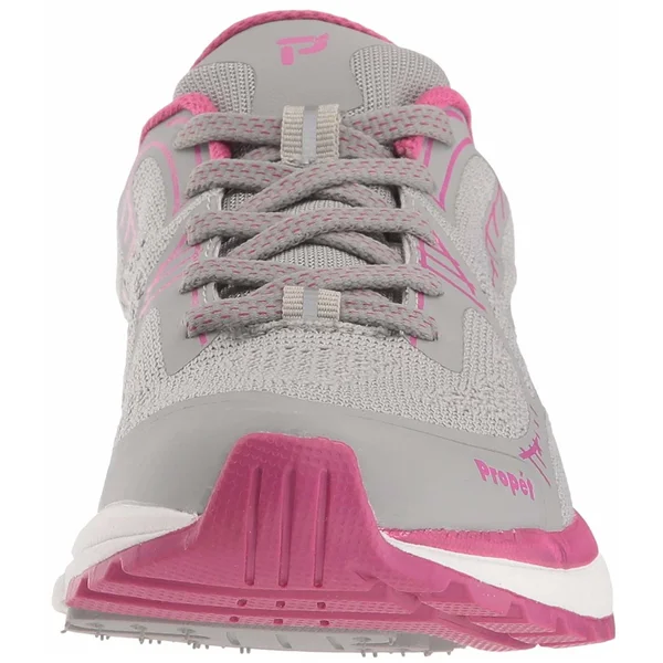 Propet Women's One LT Sneaker - Grey/Berry - Size 5 - Wide