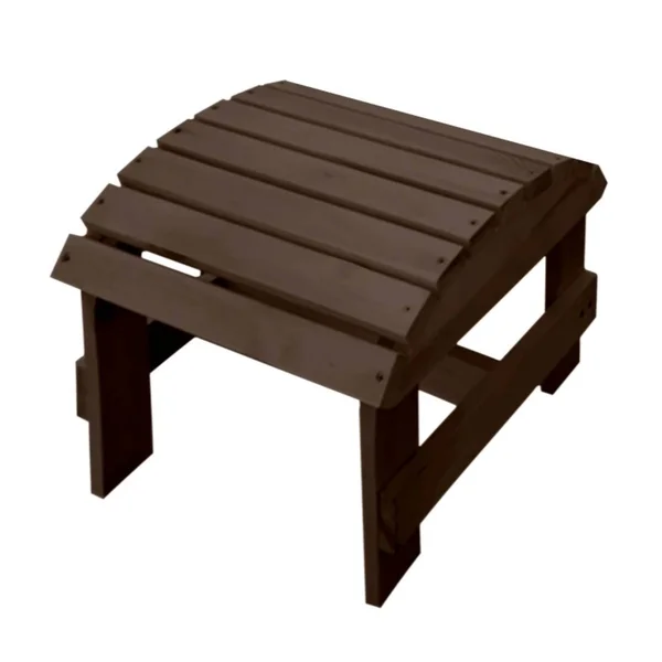 W Home SW1912DB-CHOT 66 in. Adirondack Chair with Ottoman Dark Brown