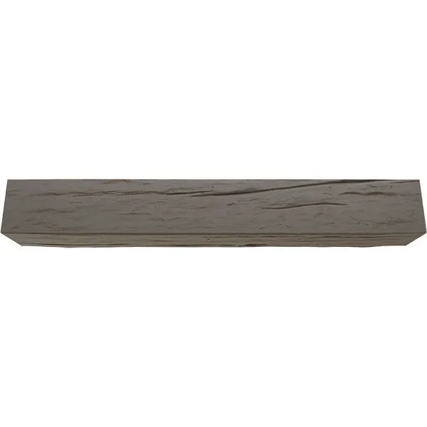 Ekena Millwork BMRW2C0080X120X120HD 8x22W x 12x22H x 10&L 2-Sided (L-beam) Riverwood Endurathane Faux Wood Ceiling Beam, Natural