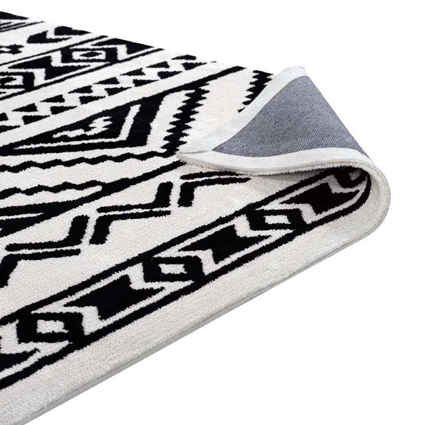 Modway Haku Geometric Moroccan Tribal 5x8 Area Rug - Black and White