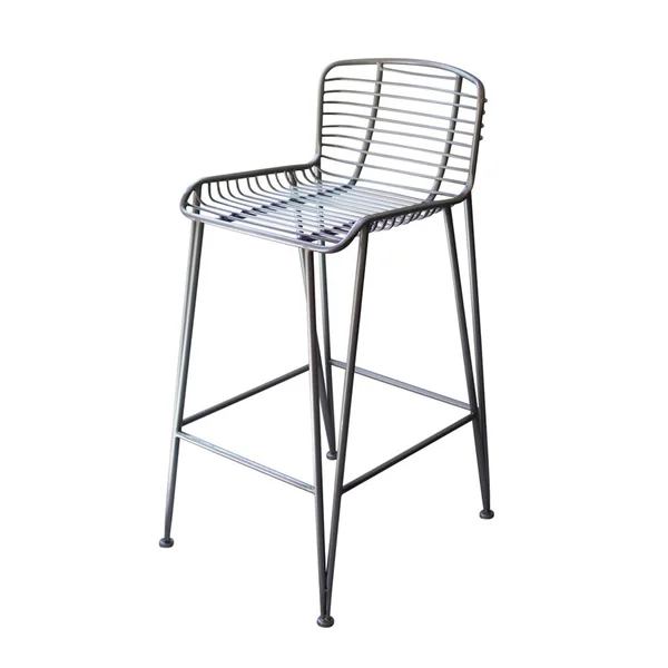 My Swanky Home Low Back 28 inch Tubular Metal Bar Stool, 18" x 18" x 38"