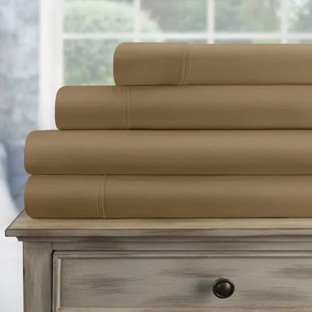 GoLinens 300-Thread Count 100% Egyptian Cotton Lightweight Solid Sheet Set with Deep Pockets Plum - Twin XL, Size: Twin-XL, Purp