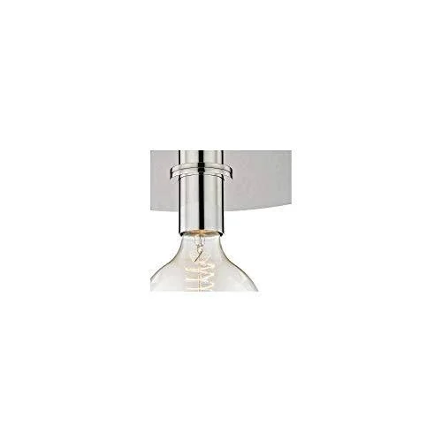 Mitzi H137501L-PN/BK Milo 1 Light Large Flush Mount - Polished Nickel/Black