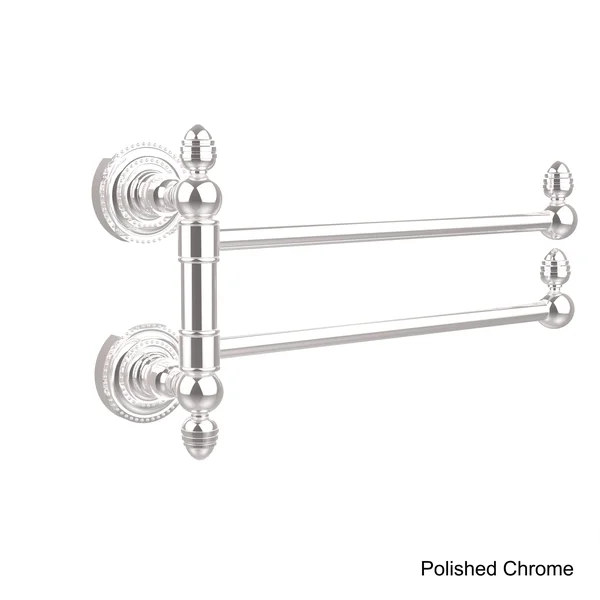 Allied Brass Dottingham Collection 2 Swing Arm Towel Rail Matte Black