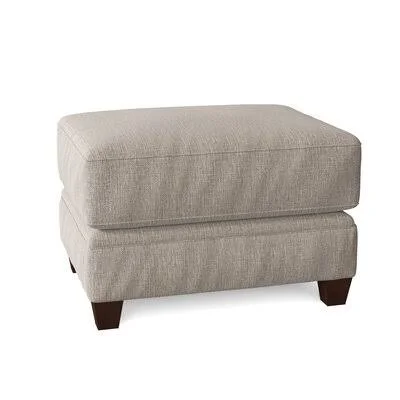Sarah 29x22 Rectangle Standard Ottoman Body Fabric: Sustain Dursky Linen