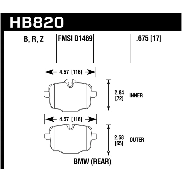 Hawk Performance HB820Z.675 Brake Pad