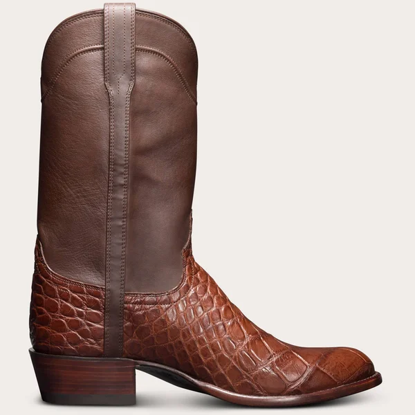 Tecovas, Men's Alligator Cowboy Boot, Walnut Brown 13 D-Average