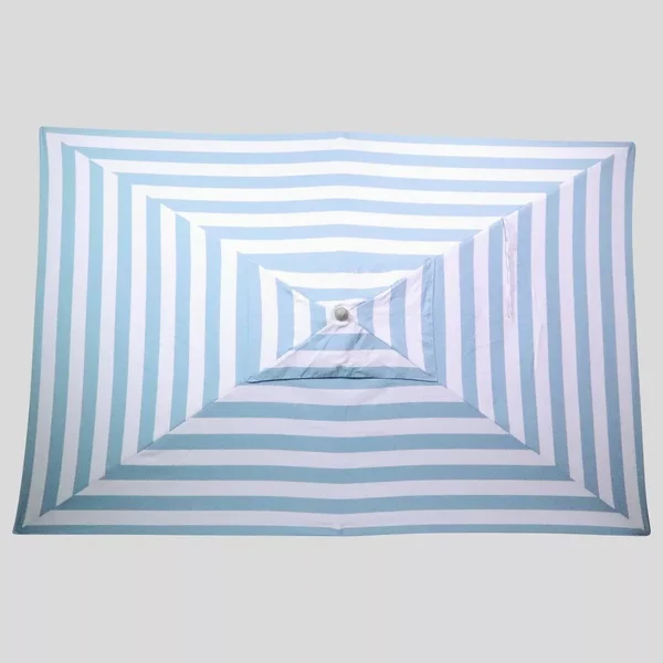 Threshold Rectangular Cabana Stripe Patio Umbrella, Navy