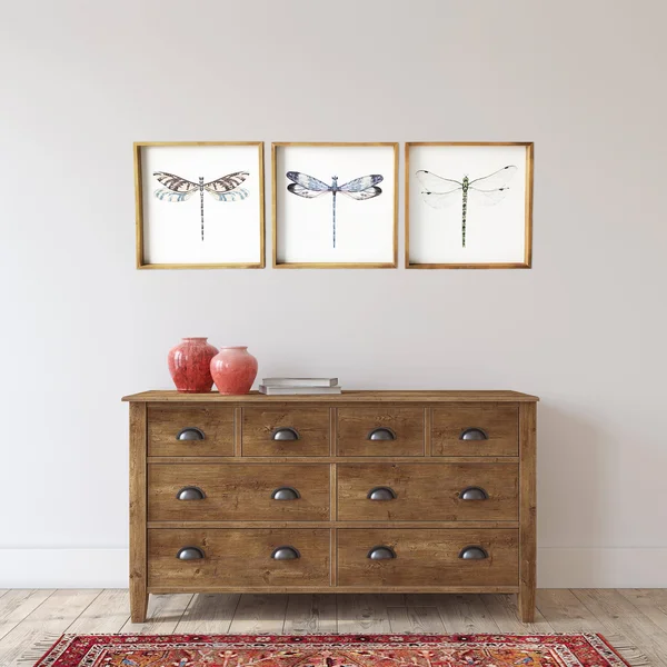 (Set of 3) 20x22 x 20x22 Dragonflies Wood Framed Wall Canvas - Gallery 57 - 20 x 20 inches
