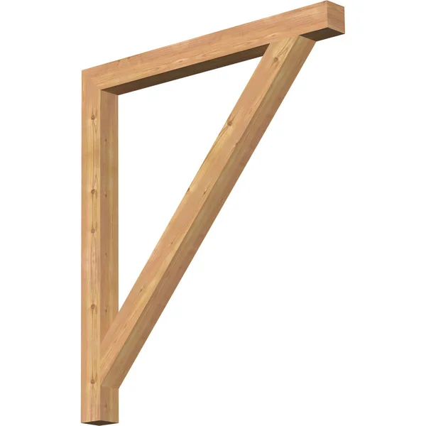 Ekena Millwork 3 1/2x22W x 42x22D x 48x22H Traditional Block Smooth BRACKET, Western Red Cedar