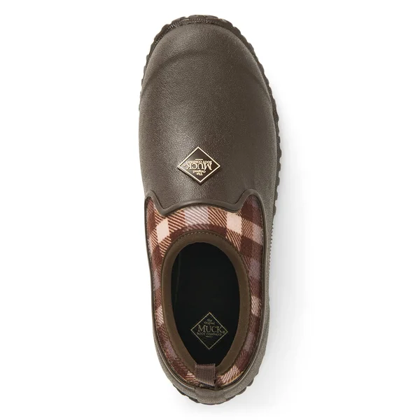 Muck Women's Muckster Low Rubber Shoe, Brown Plaid, 10